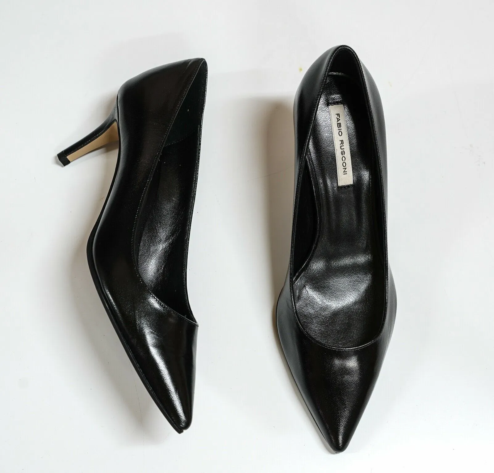 Fabio Rusconi Women's Black Leather Heel Milly 40% off