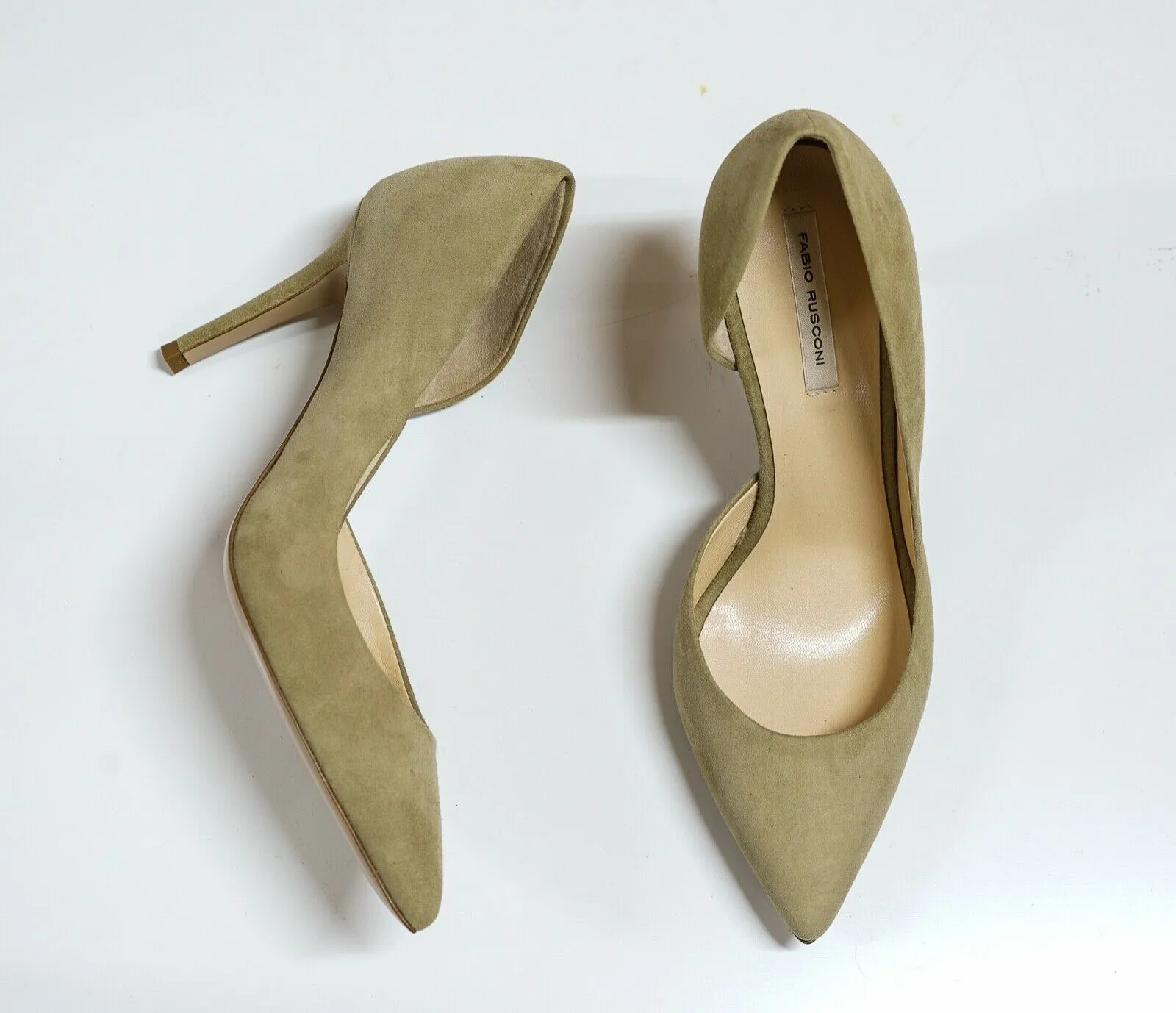 Fabio Rusconi Women's Taupe Suede Side Cut Out Heel Milito