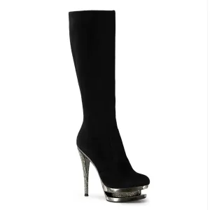 FASCINATE-2010  Black Suede/Pewter Chrome