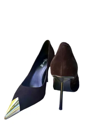 Fay Silver Tip Stiletto Heels