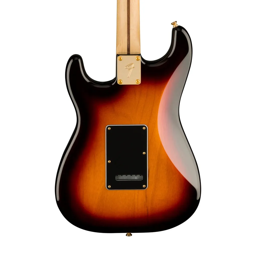 Fender FSR Player Stratocaster Electric Guitar w/Gold Hardware, Pau Ferro FB, 3-Tone Sunburst