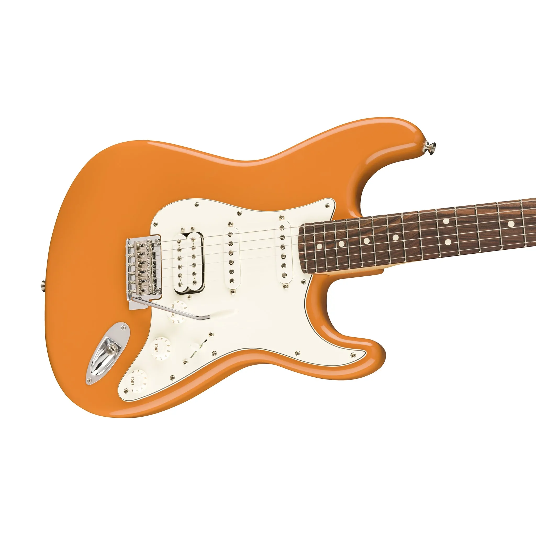 Fender Player HSS Stratocaster Electric Guitar, Pau Ferro FB, Capri Orange