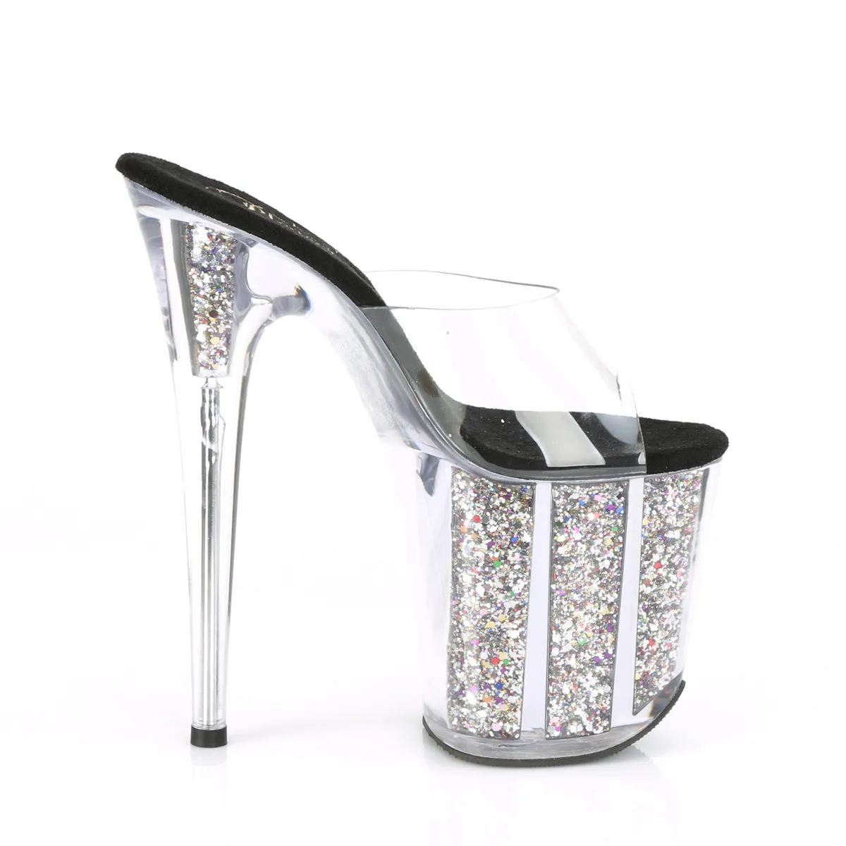 FLAMINGO-801CG  Clear/Silver Confetti Glitter Inserts