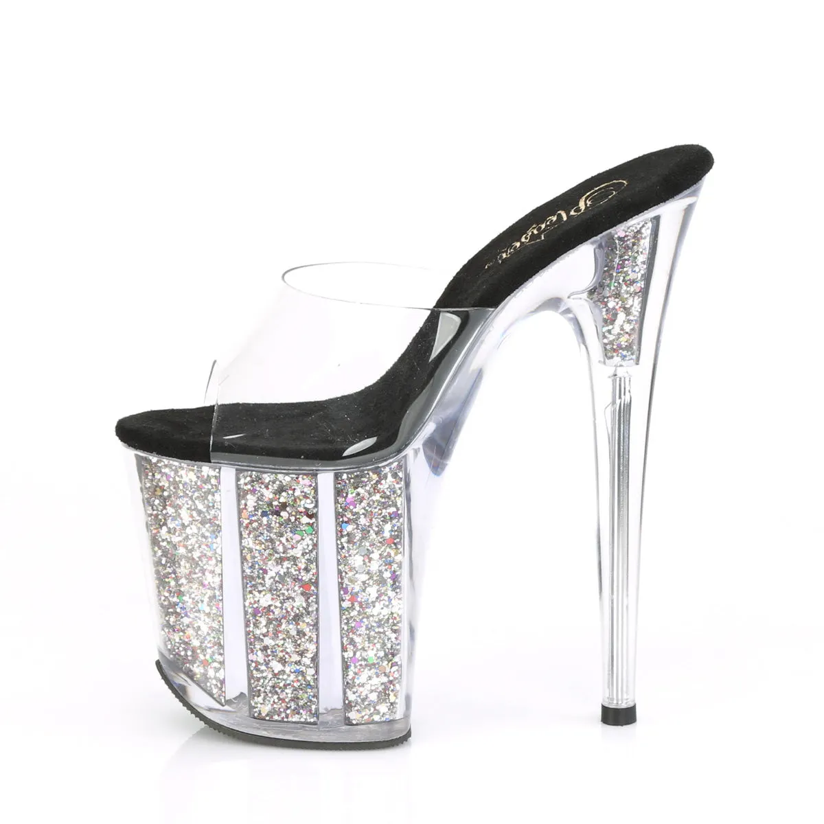 FLAMINGO-801CG  Clear/Silver Confetti Glitter Inserts