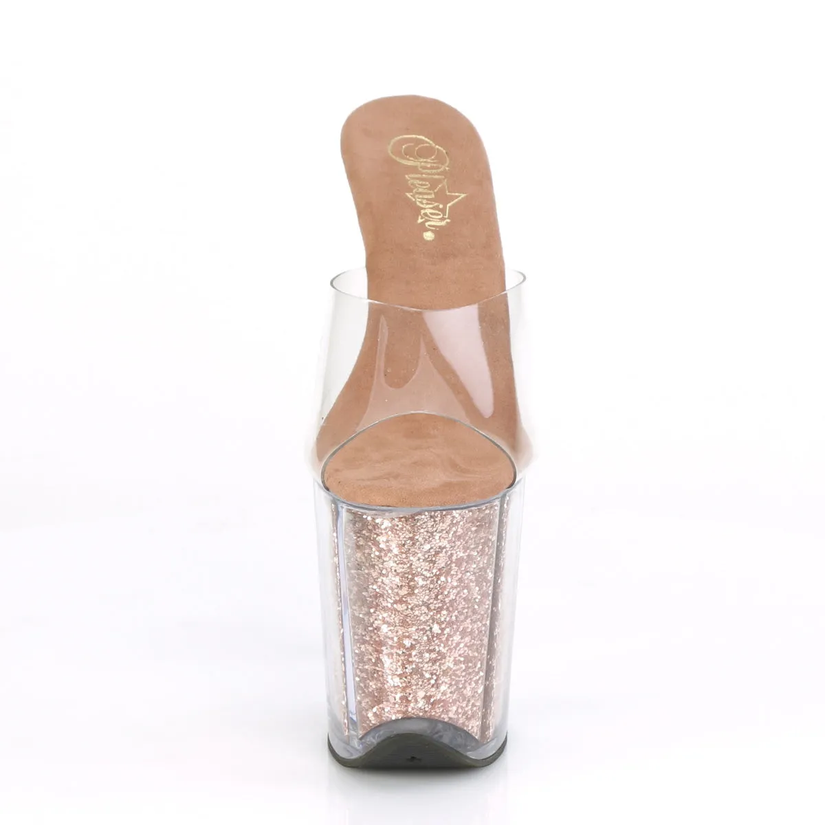 FLAMINGO-801G  Clear/Rose Gold Glitter Inserts