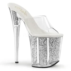 FLAMINGO-801G  Clear/Silver Glitter