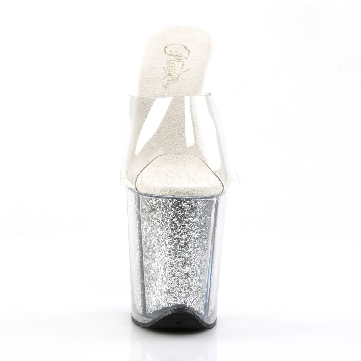 FLAMINGO-801G  Clear/Silver Glitter