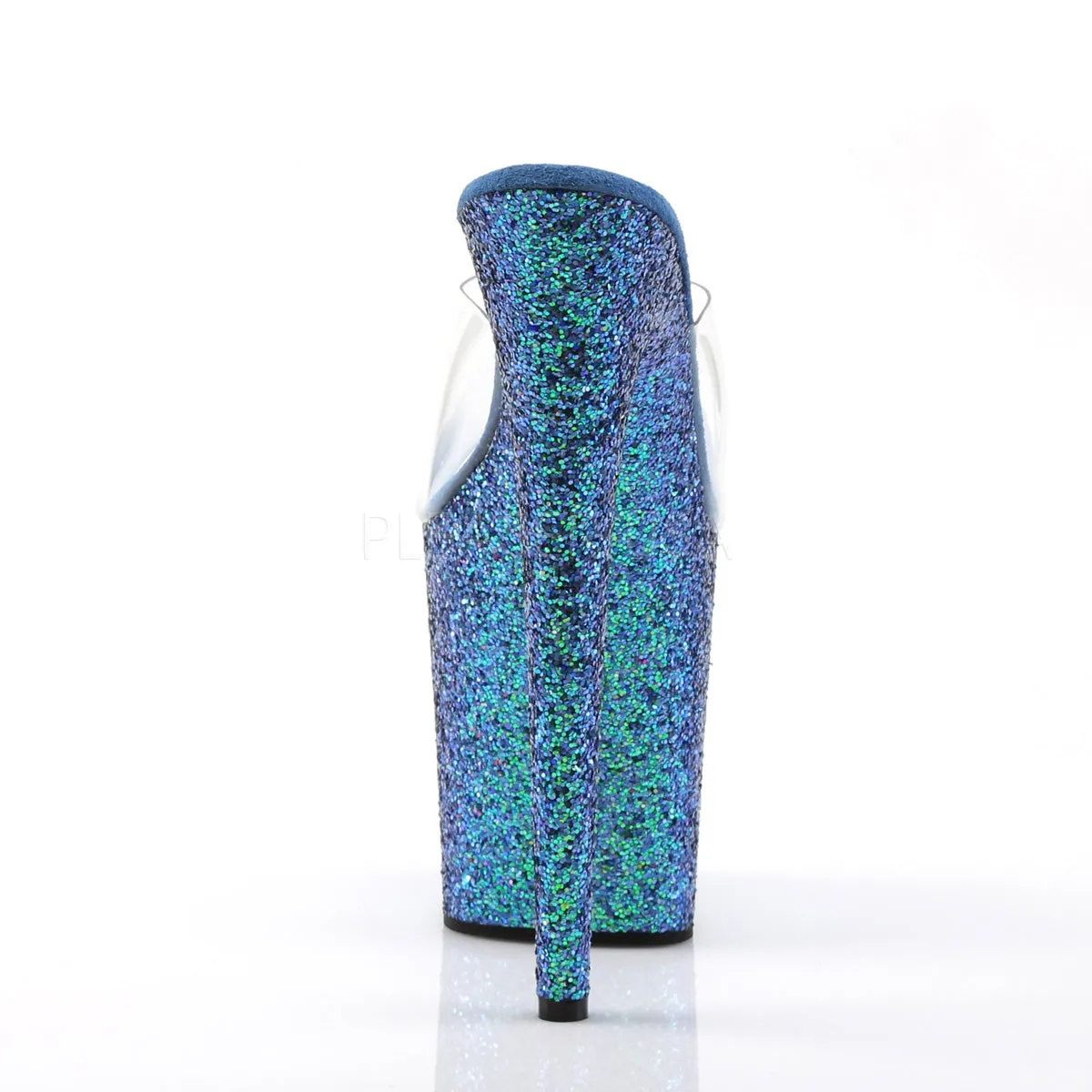 FLAMINGO-801LG  Clear/Blue Holo Glitter