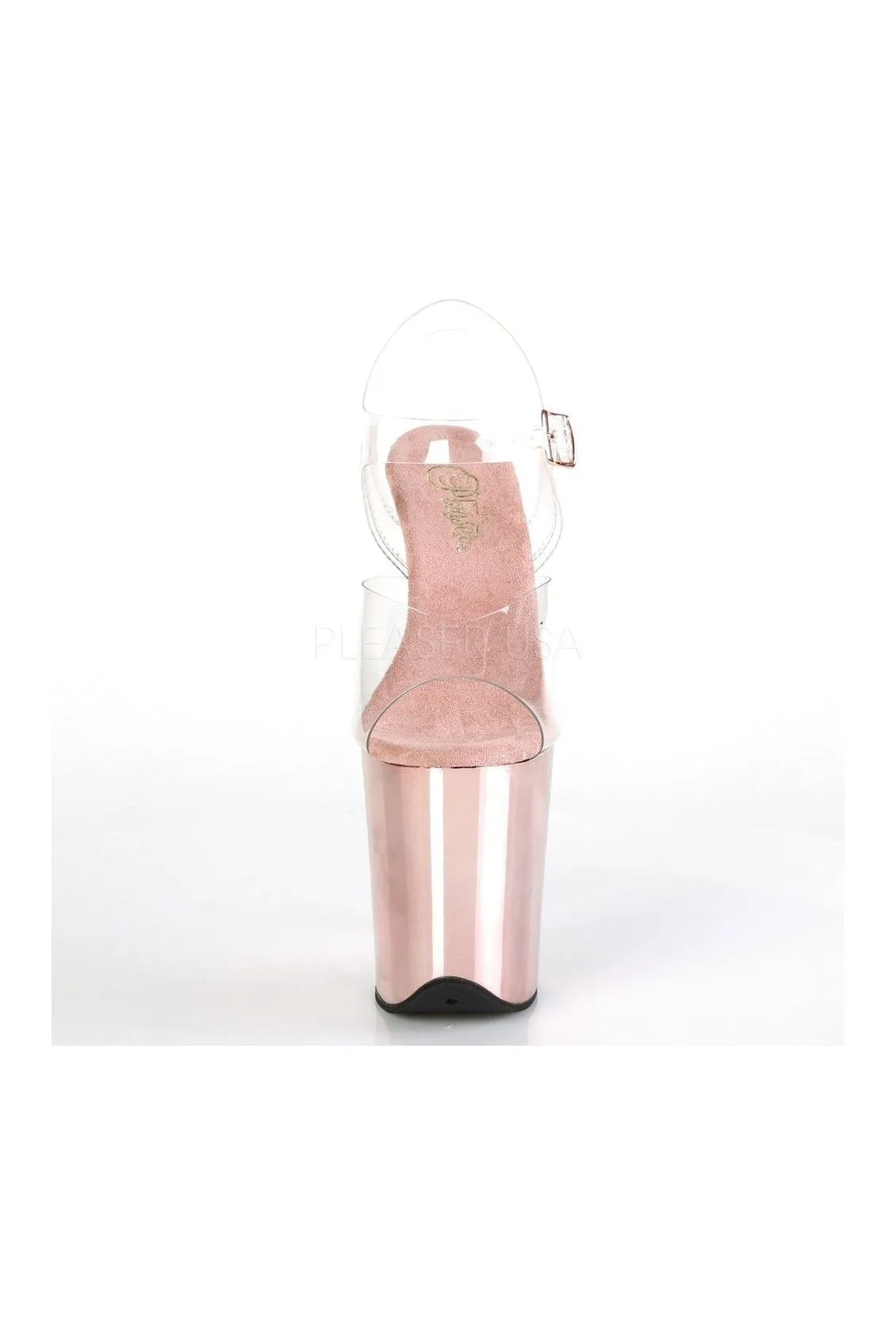 FLAMINGO-808 Platform Sandal  | Clear Vinyl
