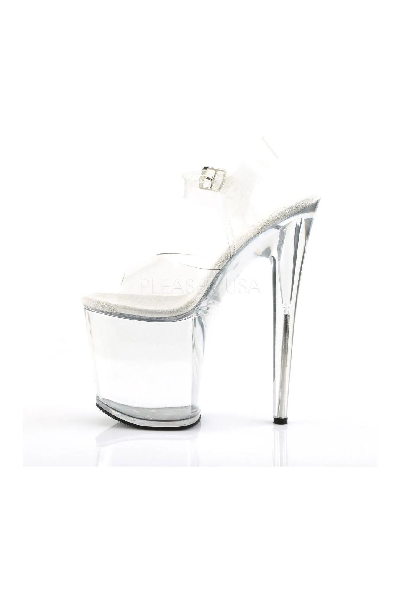 FLAMINGO-808 Platform Sandal  | Clear Vinyl