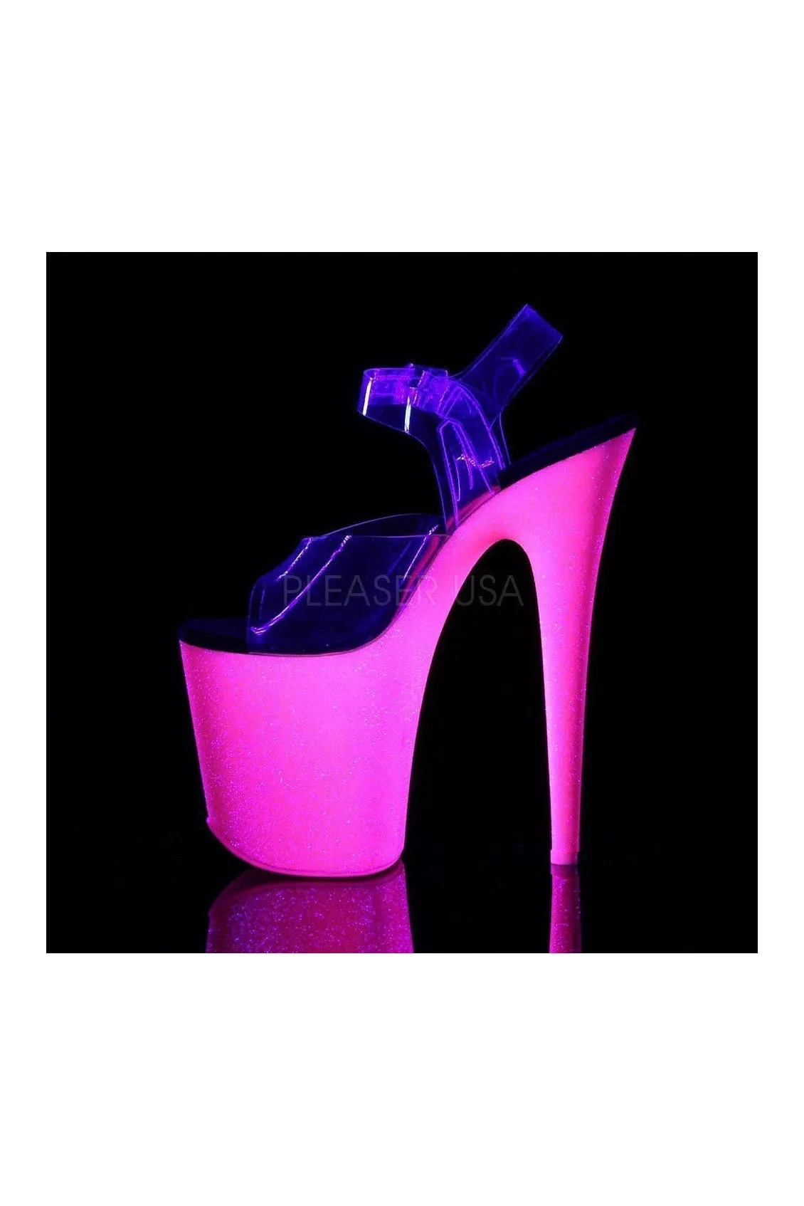 FLAMINGO-808UVG Platform Sandal  | Clear Vinyl