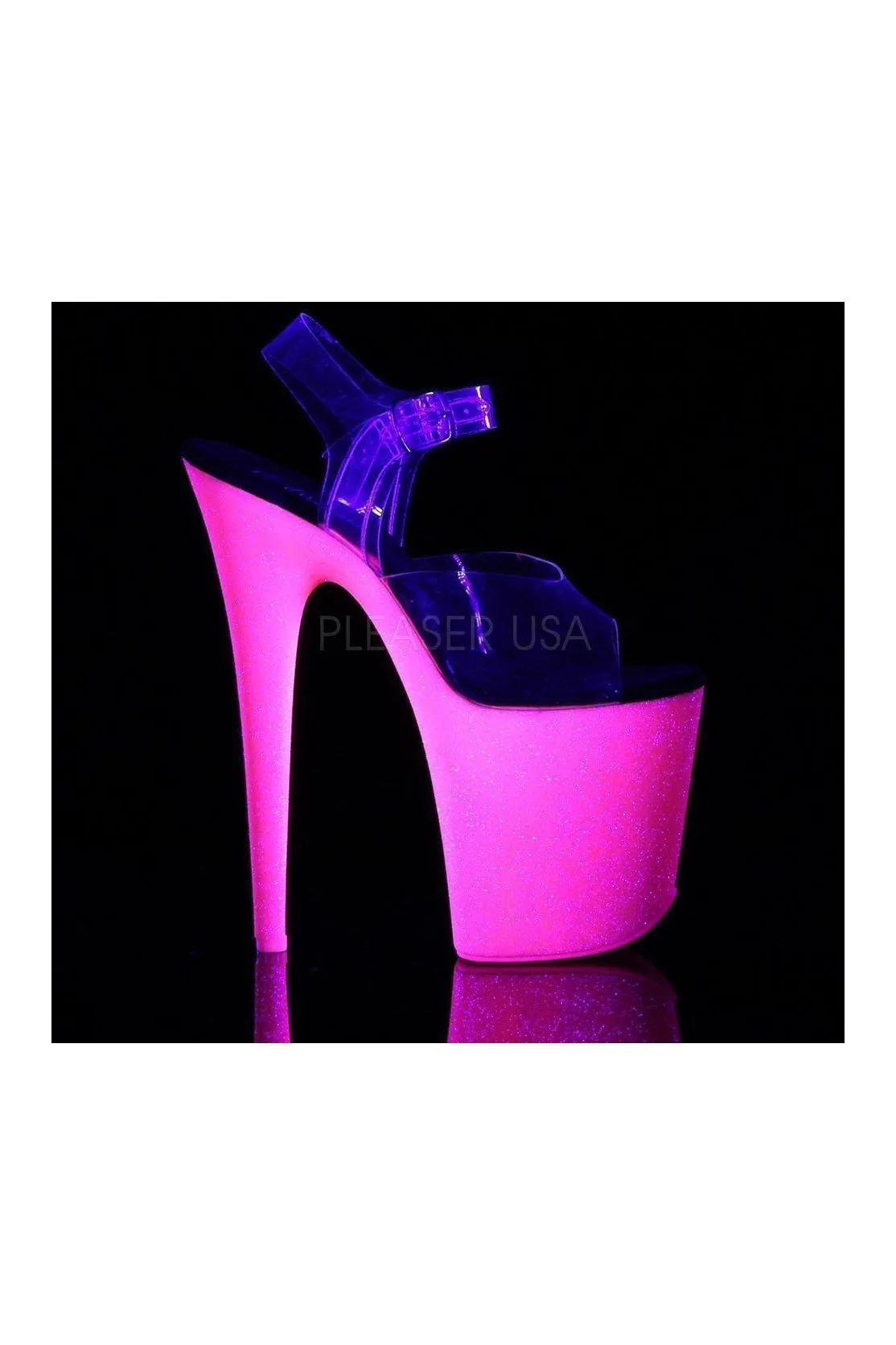 FLAMINGO-808UVG Platform Sandal  | Clear Vinyl