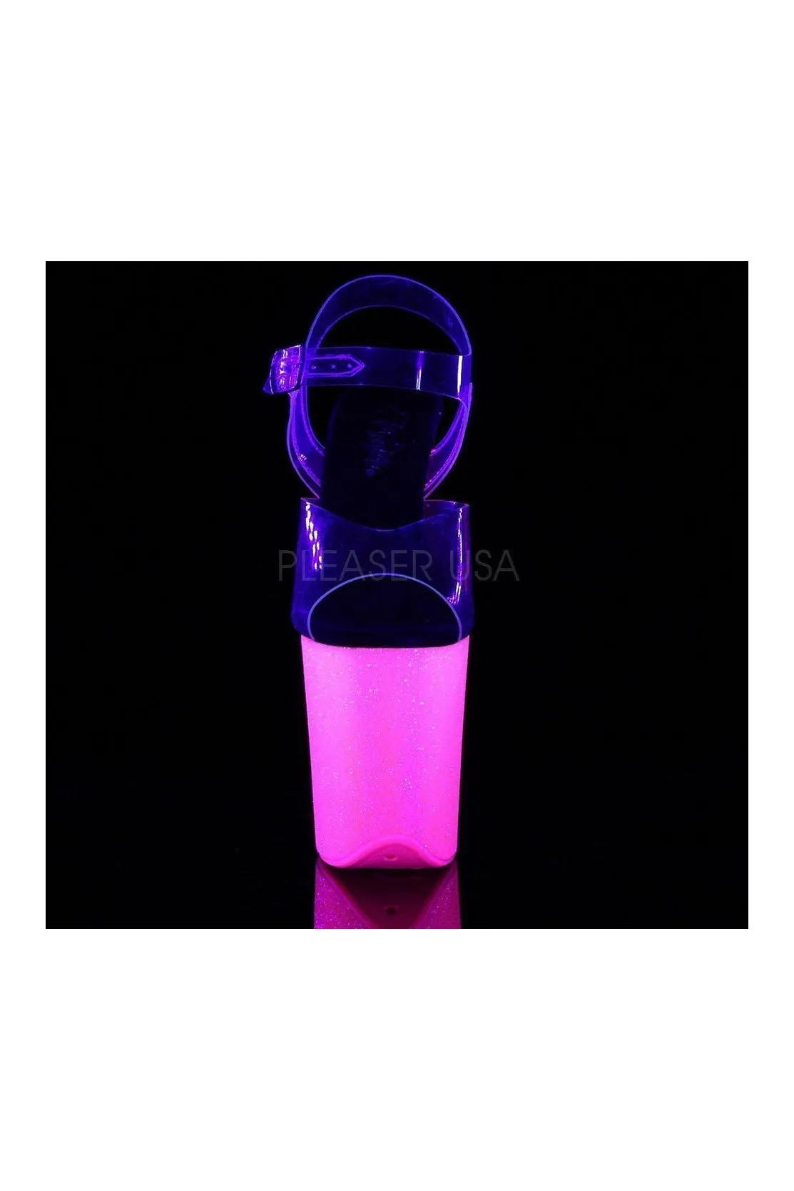 FLAMINGO-808UVG Platform Sandal  | Clear Vinyl