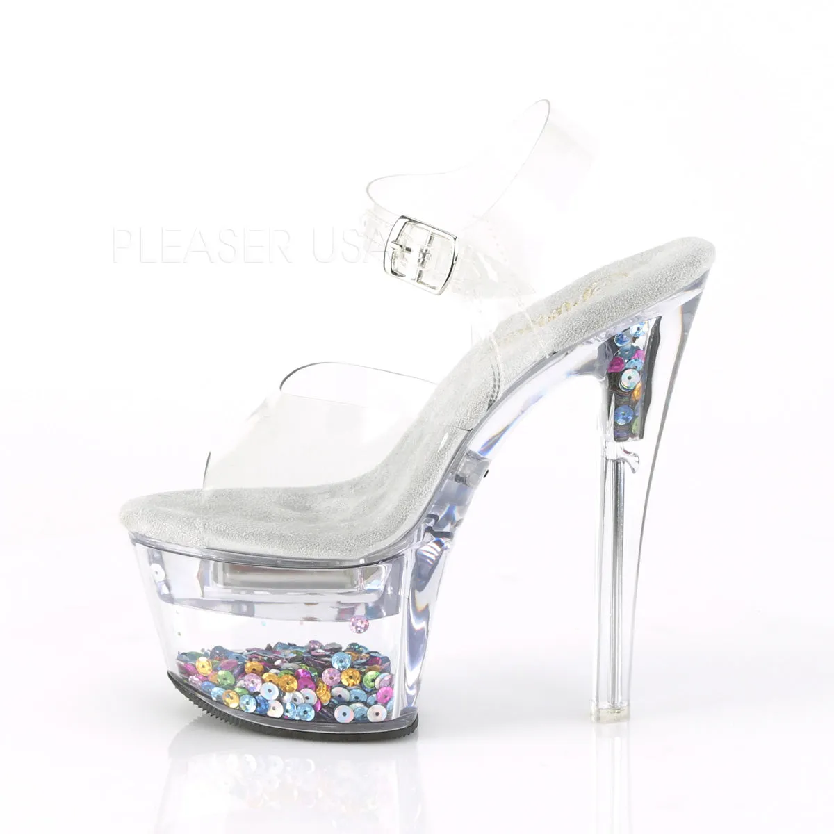 FLASHDANCE-708SQ  Clear/Clear-Sequins Inserted
