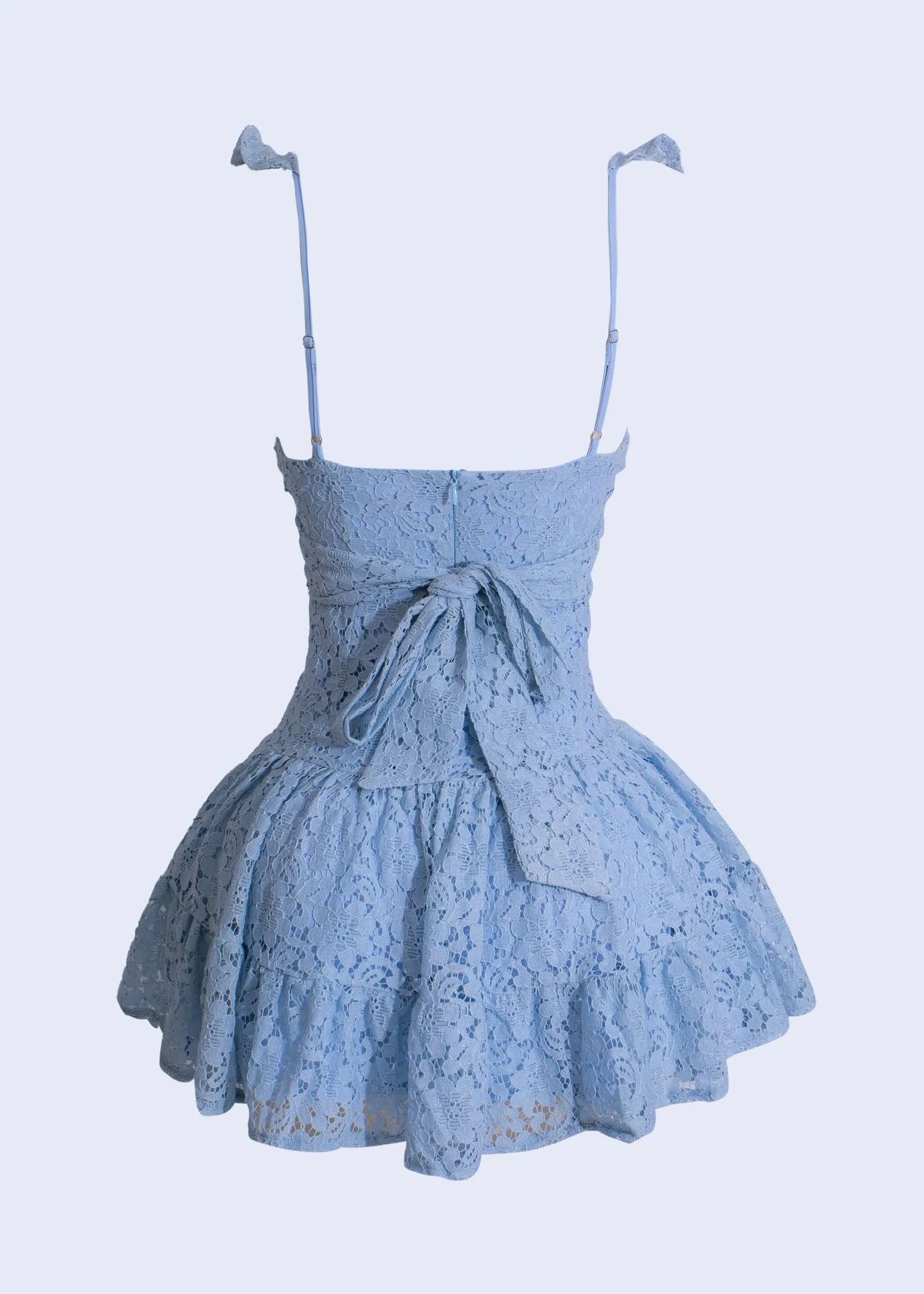 Fleur Amour Lace Mini Dress Blue