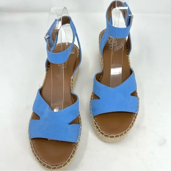 Franco Sarto Women's Penne Blue Espadrille Wedge Sandal