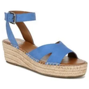 Franco Sarto Women's Penne Blue Espadrille Wedge Sandal