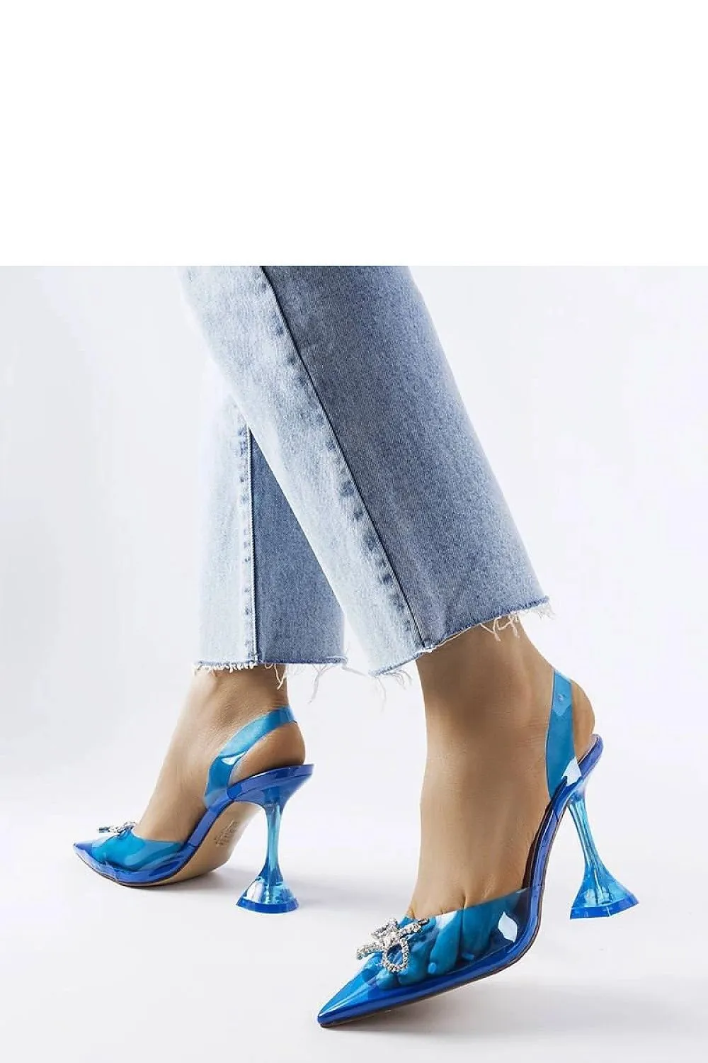 Green transparent Girard pumps