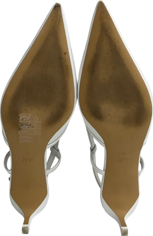 H&M White Lacing-detail Slingbacks UK 5 EU 38 👠