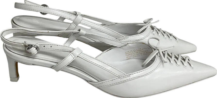 H&M White Lacing-detail Slingbacks UK 5 EU 38 👠