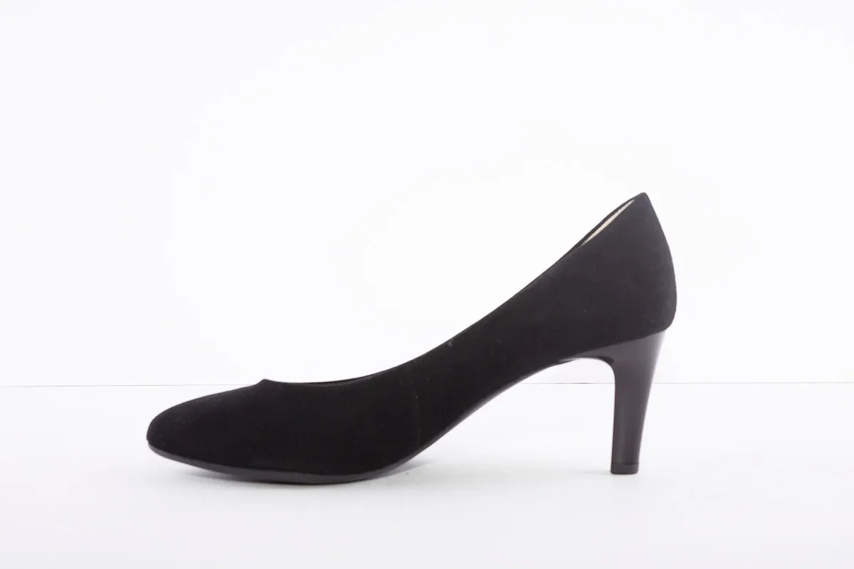 HOGL STUDIO0-176002 60- MEDIUM STILETTO HEEL COURT SHOE - BLACK SUEDE