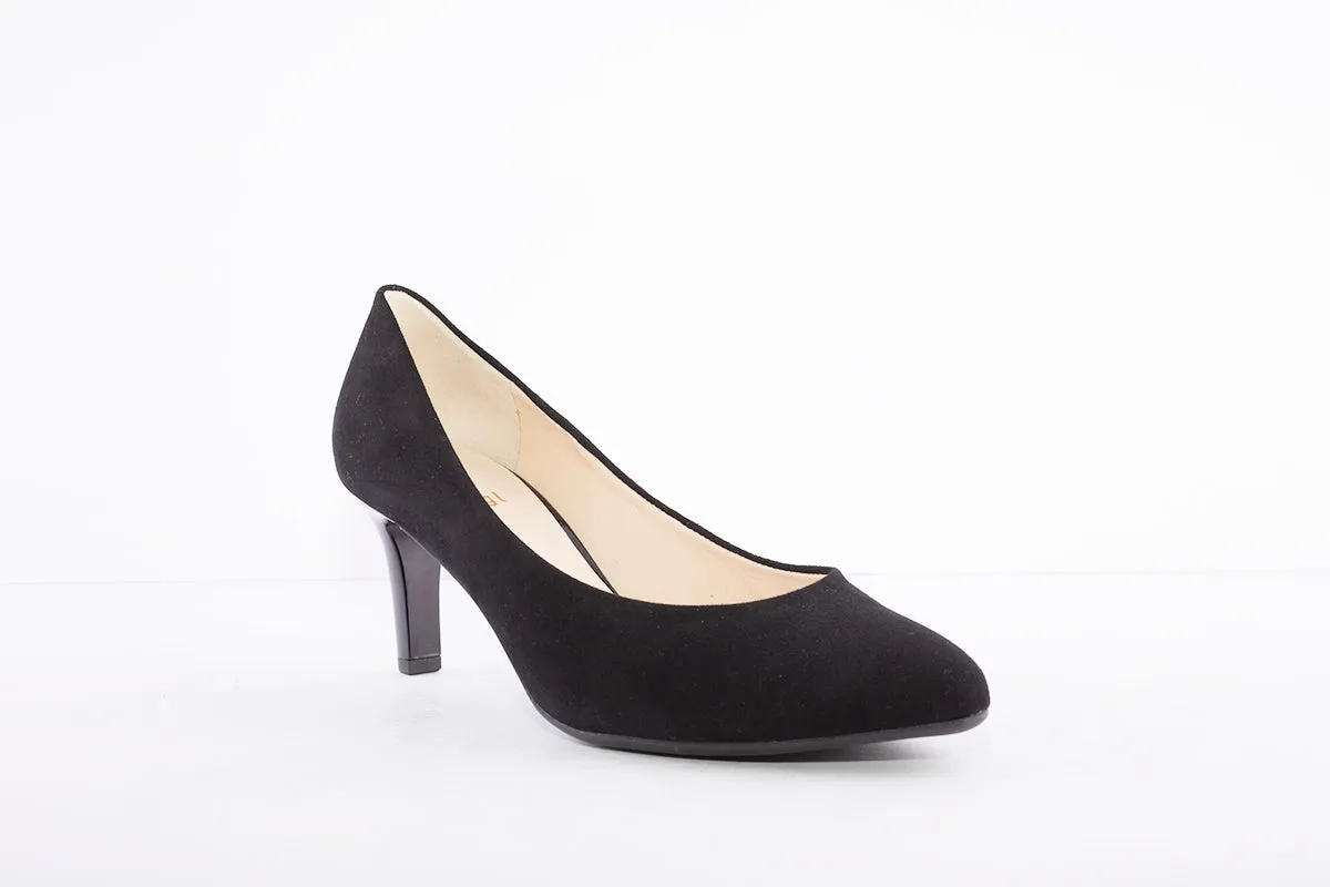 HOGL STUDIO0-176002 60- MEDIUM STILETTO HEEL COURT SHOE - BLACK SUEDE