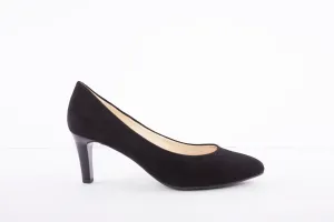 HOGL STUDIO0-176002 60- MEDIUM STILETTO HEEL COURT SHOE - BLACK SUEDE