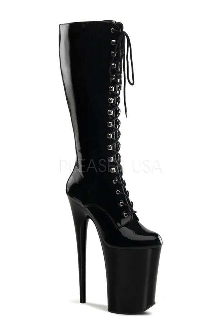 INFINITY-2020 Platform Boot  | Black Patent