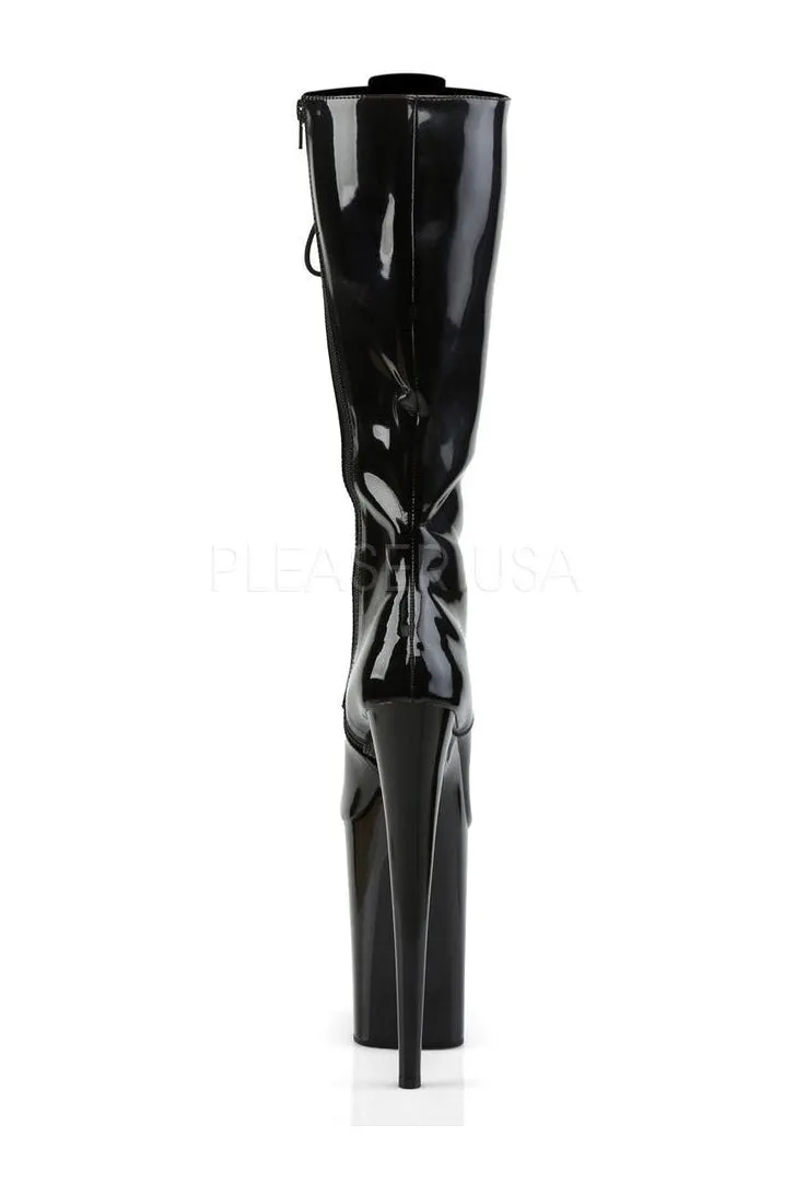 INFINITY-2020 Platform Boot  | Black Patent