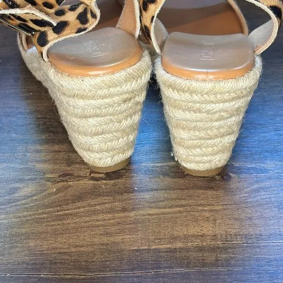 J. Crew Factory Calf Hair Espadrille Wedge Sandal - size 9