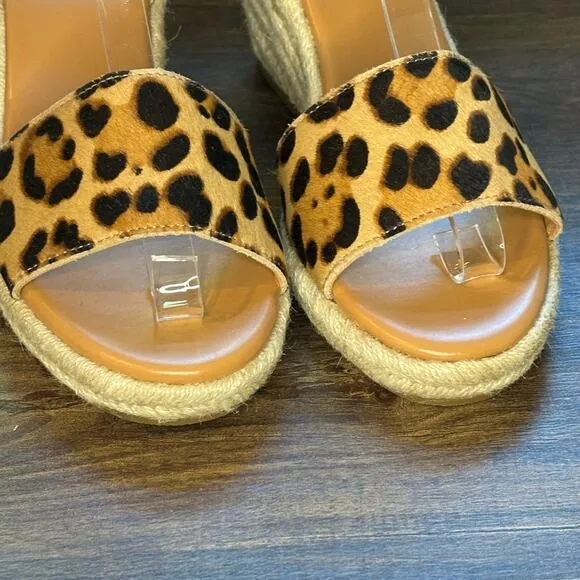 J. Crew Factory Calf Hair Espadrille Wedge Sandal - size 9