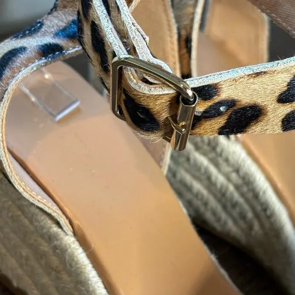 J. Crew Factory Calf Hair Espadrille Wedge Sandal - size 9