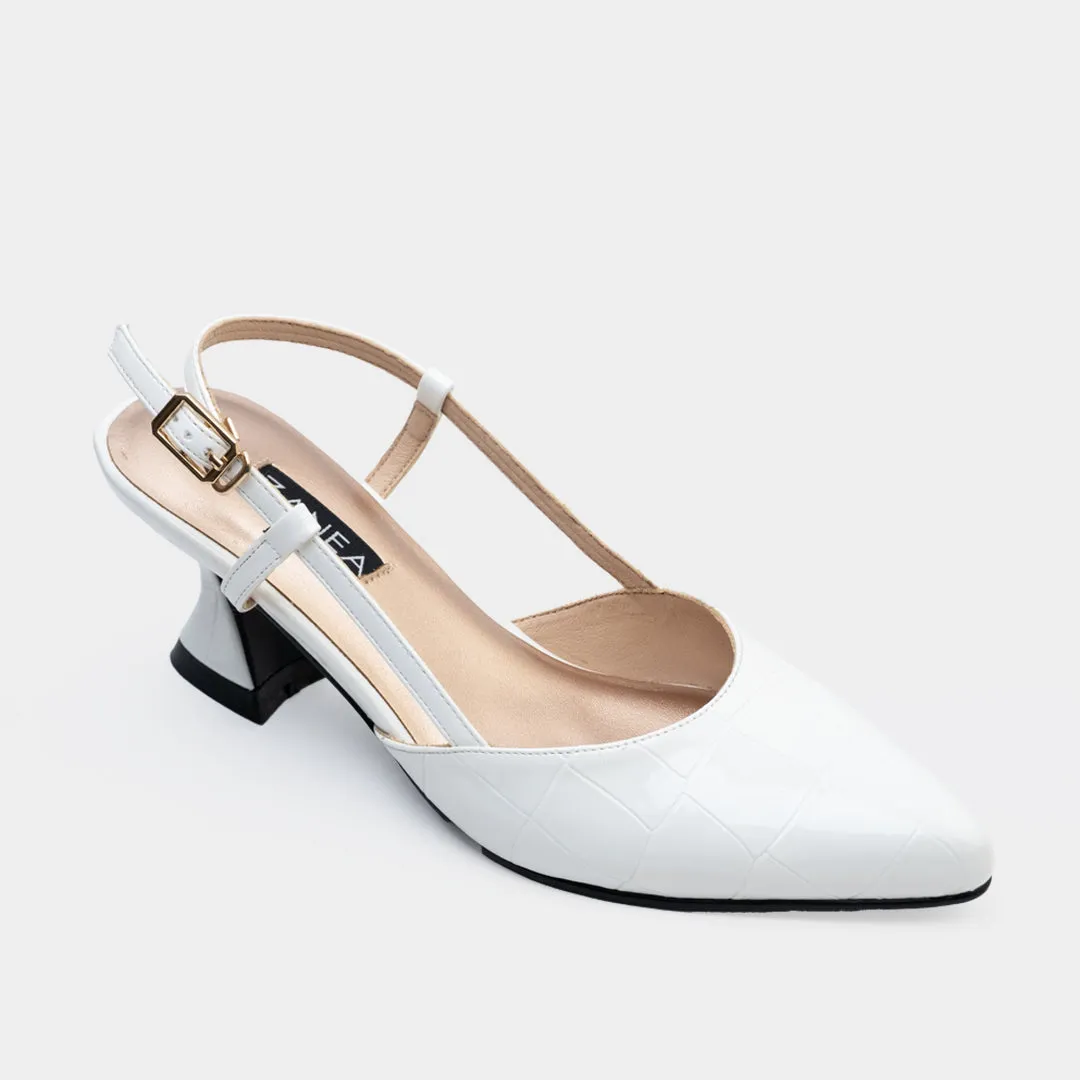 Jett Slingback Sandals (White)