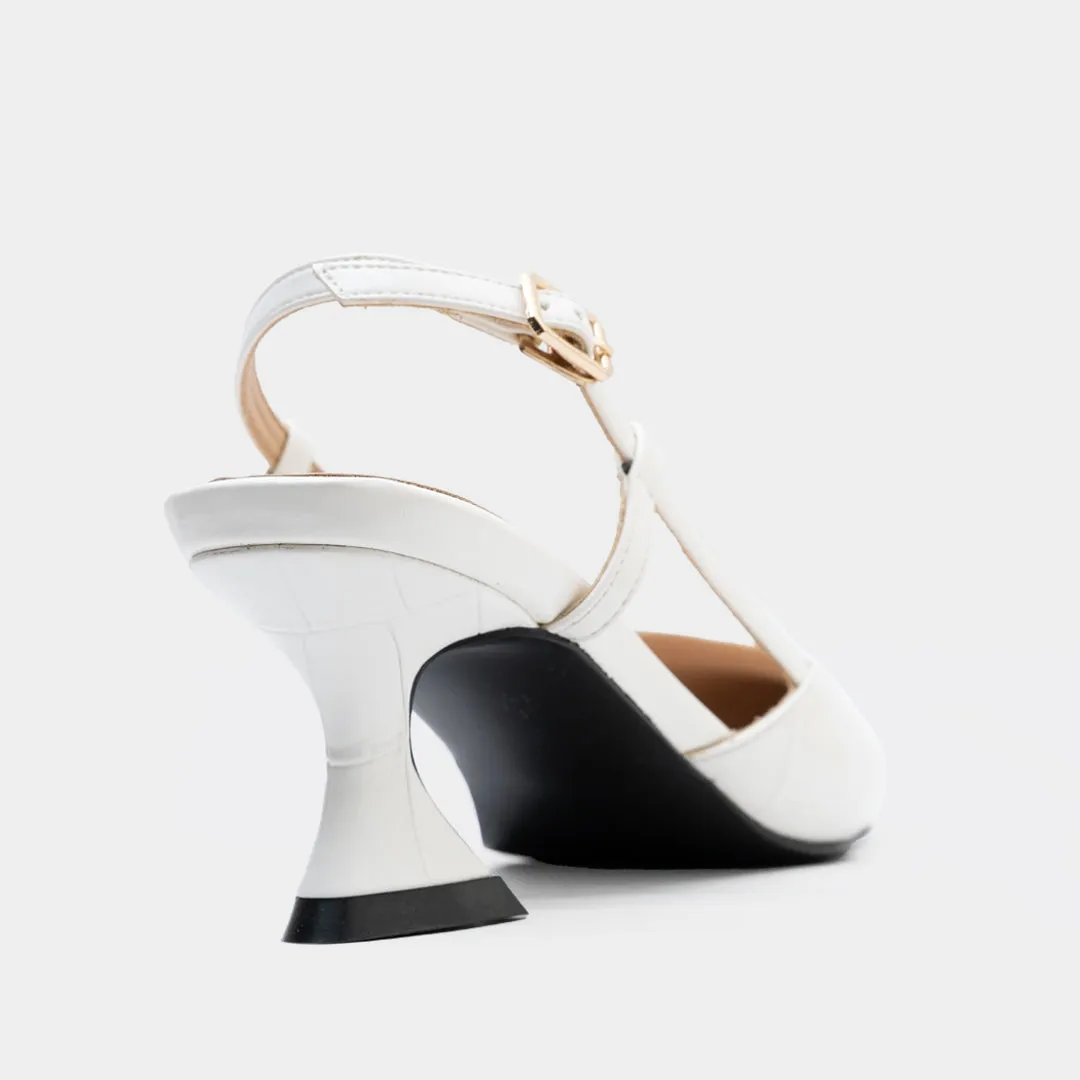 Jett Slingback Sandals (White)