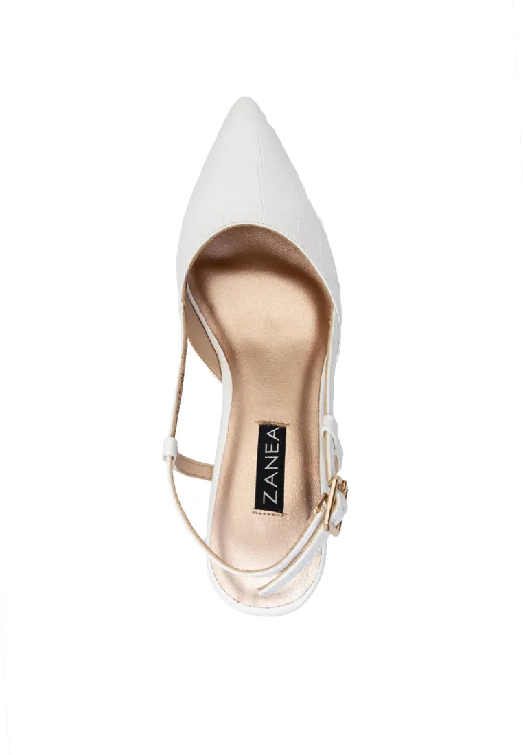 Jett Slingback Sandals (White)