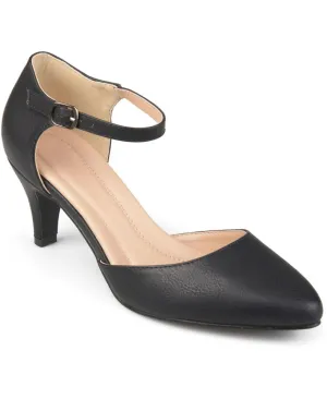 Journee Collection Women's Bettie Ankle Strap Heels BETTIE Black 5.5M