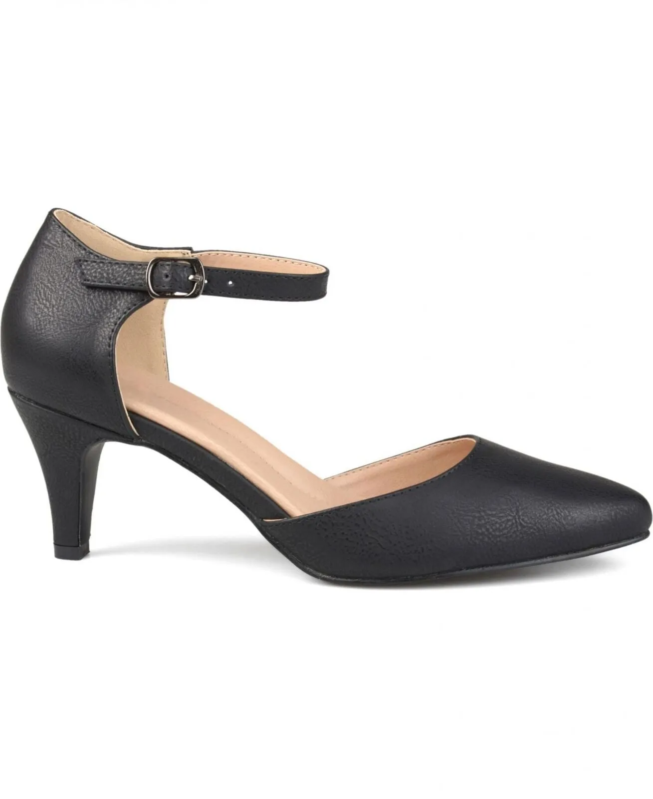 Journee Collection Women's Bettie Ankle Strap Heels BETTIE Black 5.5M