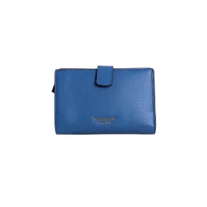 KATE SPADE Cobalt Crossgrain Leather 'Medium' Bifold Wallet