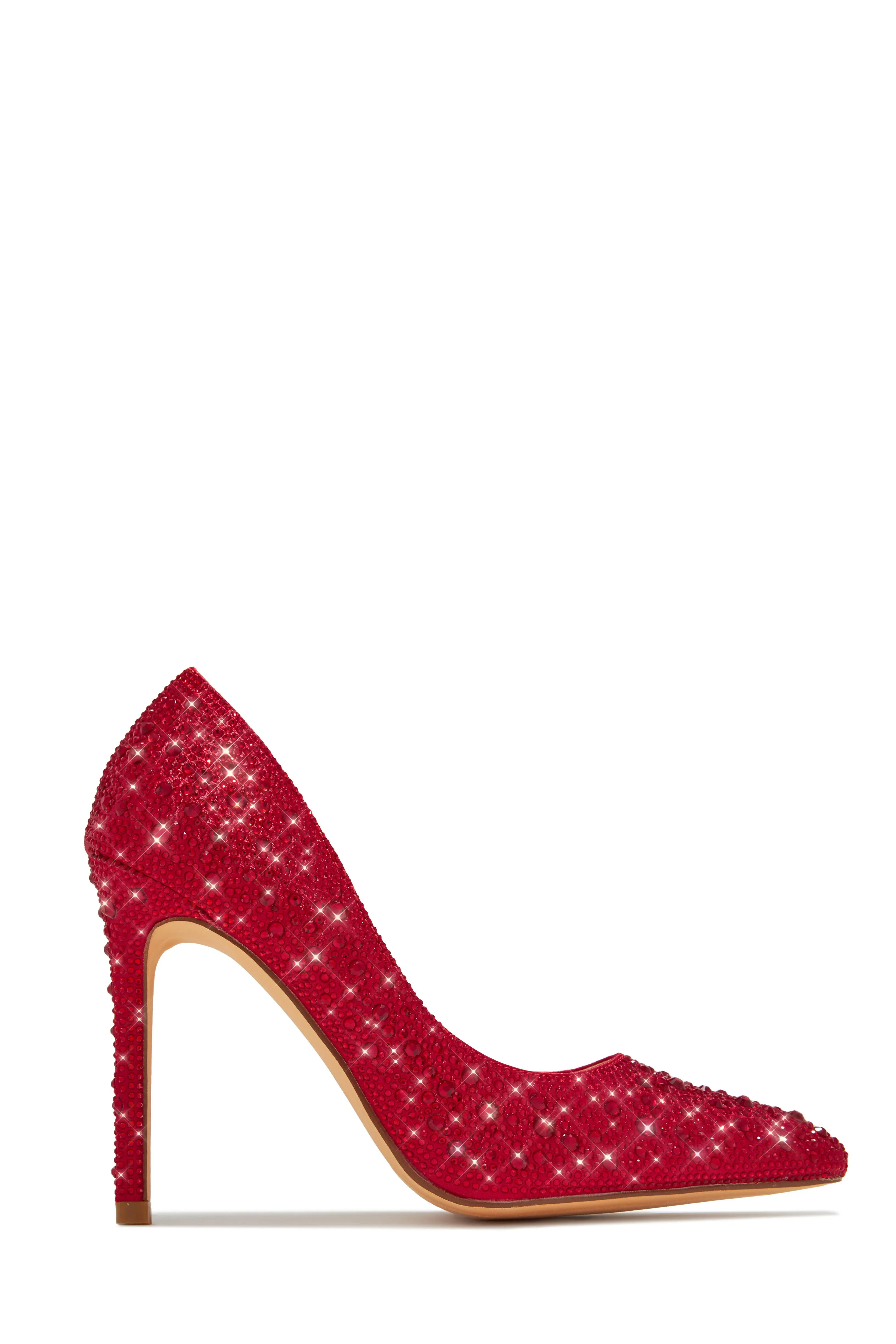 Kelly Embellished High Heel Pumps - Red