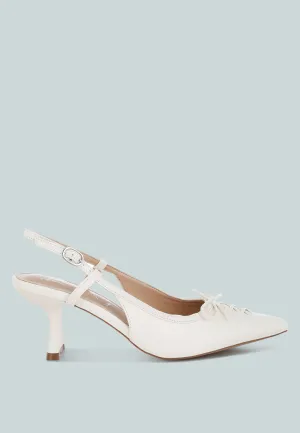 Kitten Heel Pointy Slingbacks By RUW