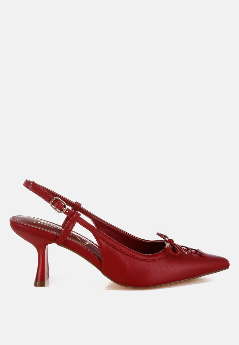Kitten Heel Pointy Slingbacks By RUW