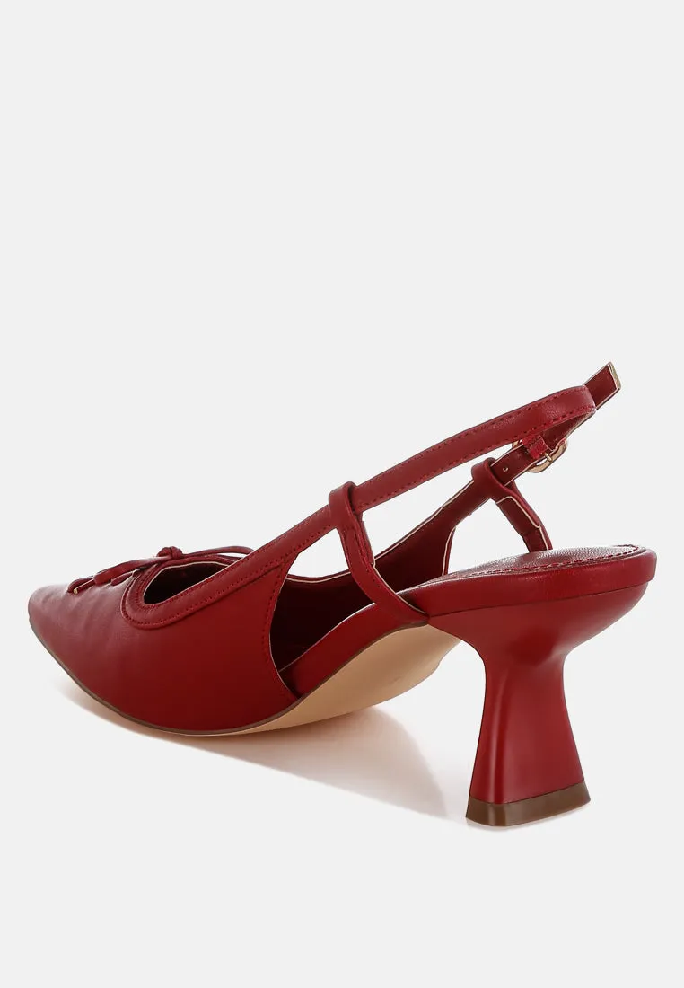 Kitten Heel Pointy Slingbacks By RUW
