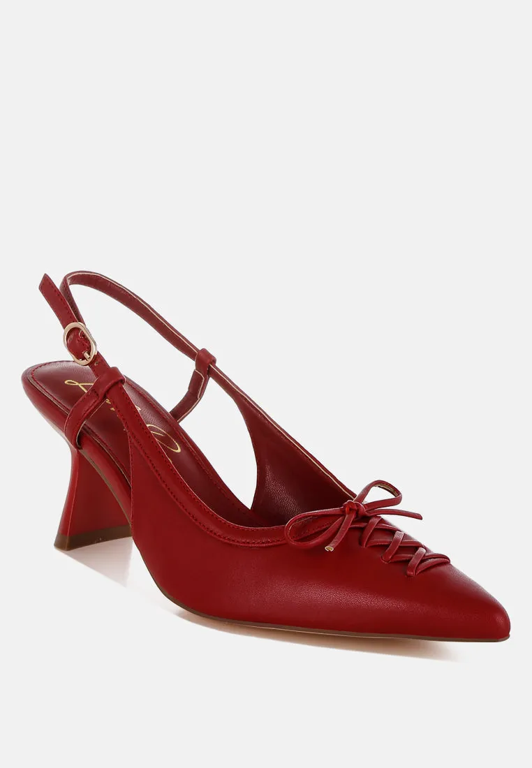 Kitten Heel Pointy Slingbacks By RUW