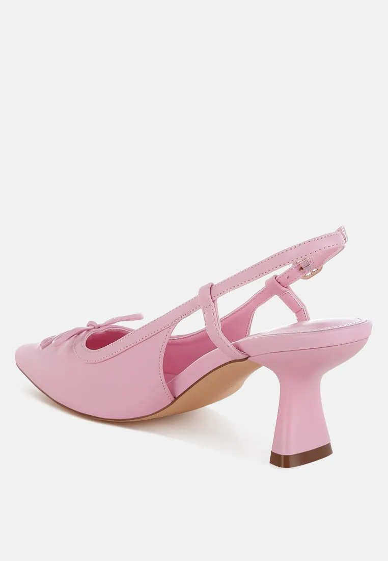 Kitten Heel Pointy Slingbacks By RUW