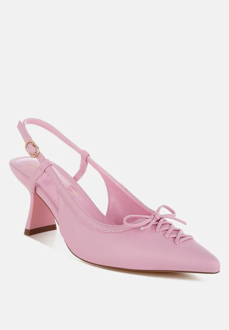 Kitten Heel Pointy Slingbacks By RUW