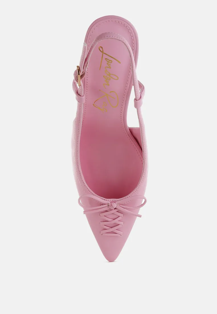 Kitten Heel Pointy Slingbacks By RUW