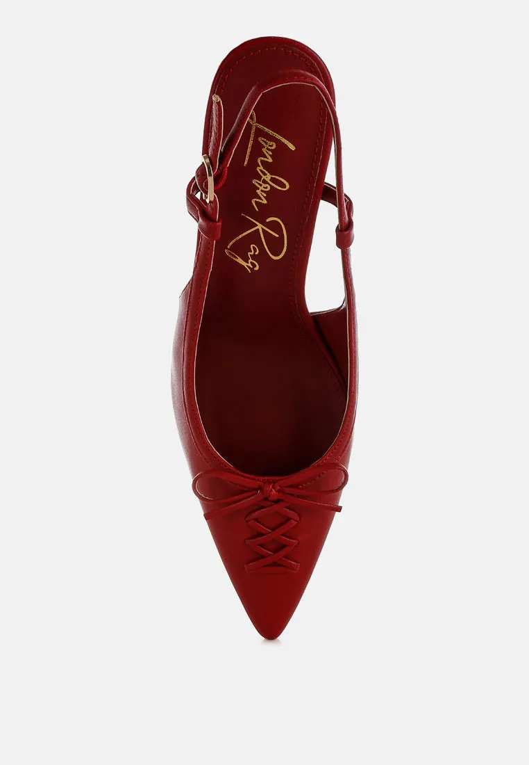 Kitten Heel Pointy Slingbacks By RUW
