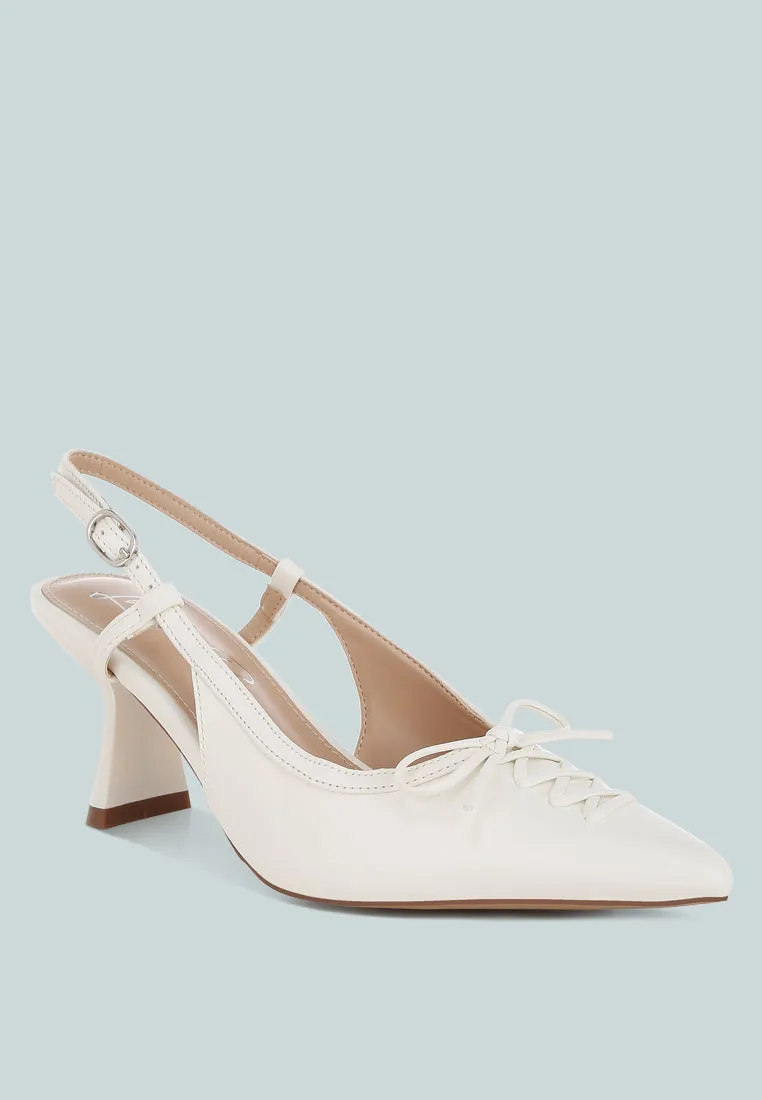 Kitten Heel Pointy Slingbacks By RUW