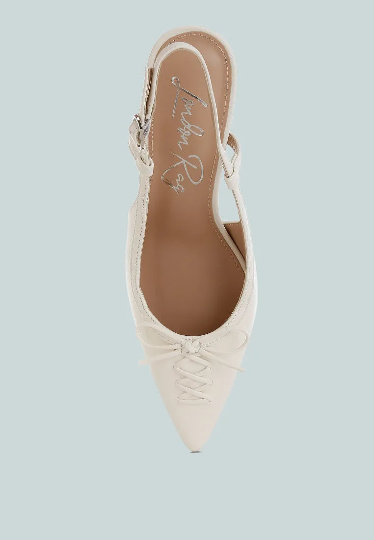 Kitten Heel Pointy Slingbacks By RUW