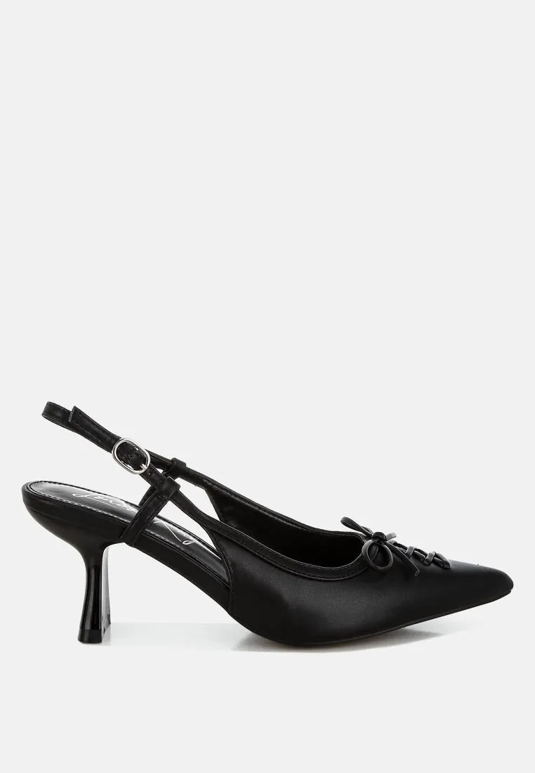 Kitten Heel Pointy Slingbacks By RUW